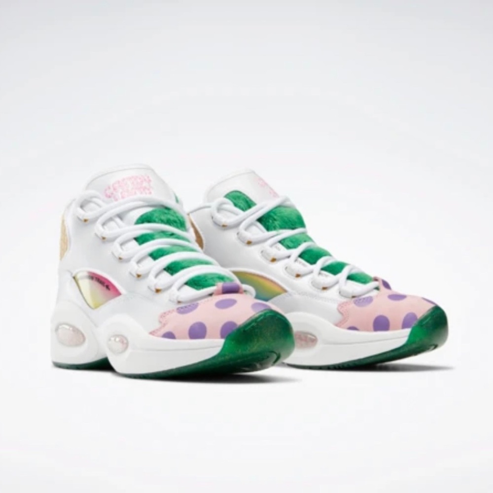 NWT REEBOK MEN'S CANDY LAND QUESTION MID BASKETBALL SHOES SIZE 9 - Picture 3 of 15